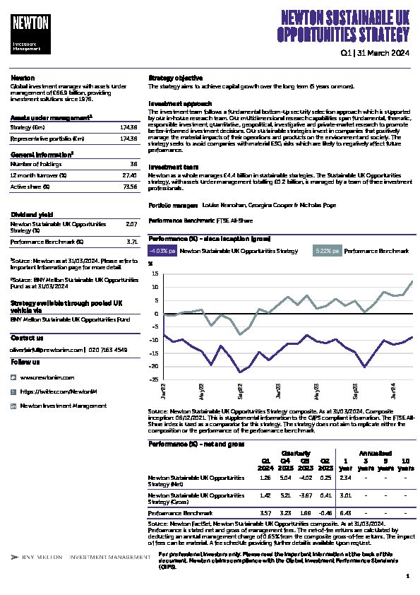 UK Inst Sustainable UK Opportunities strategy factsheet